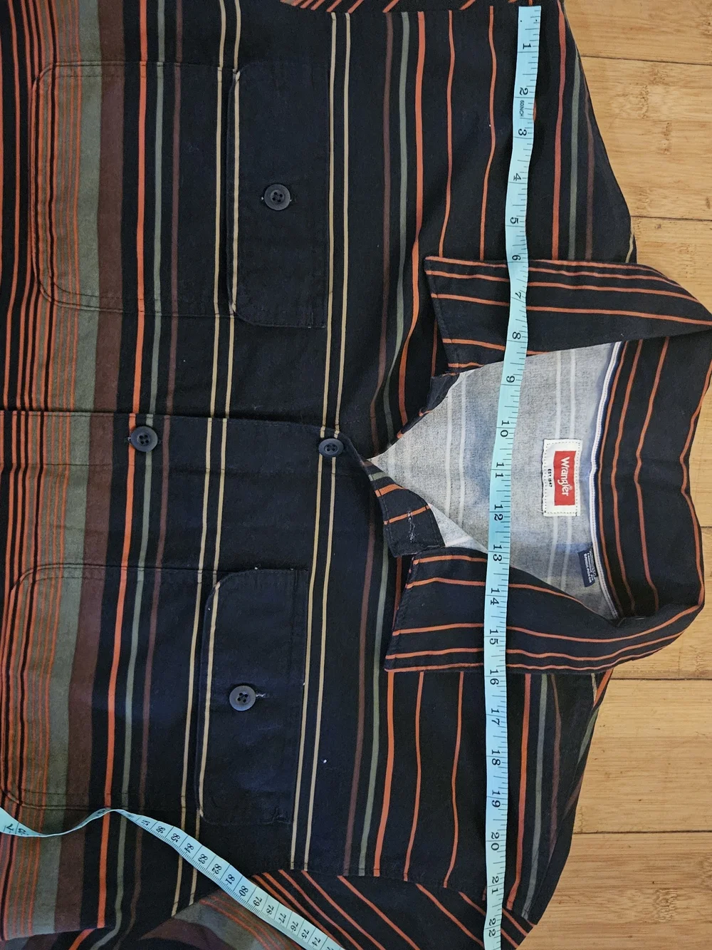 Wrangler Barn Shirt Jacket Men 2XL Button Down Pocket Light Western Cotton Aztec